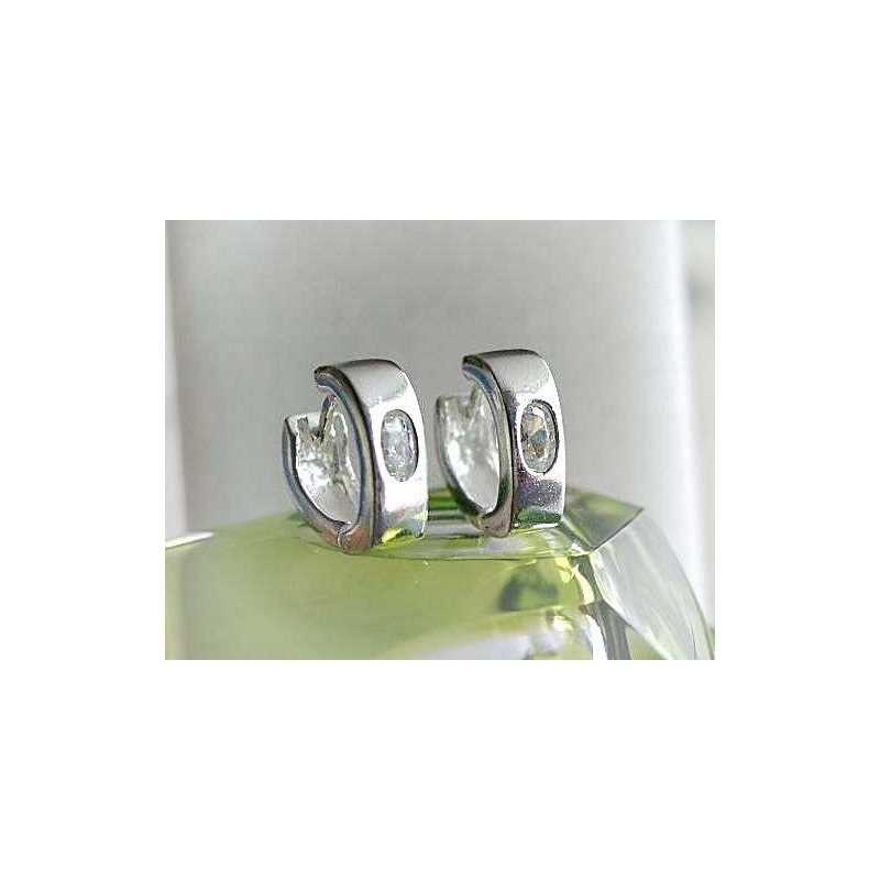 Creolen Silber 925 mit Zirkonia Ohrringe SB203 Creolen Silber 925 mit Zirkonia Ohrringe SB203