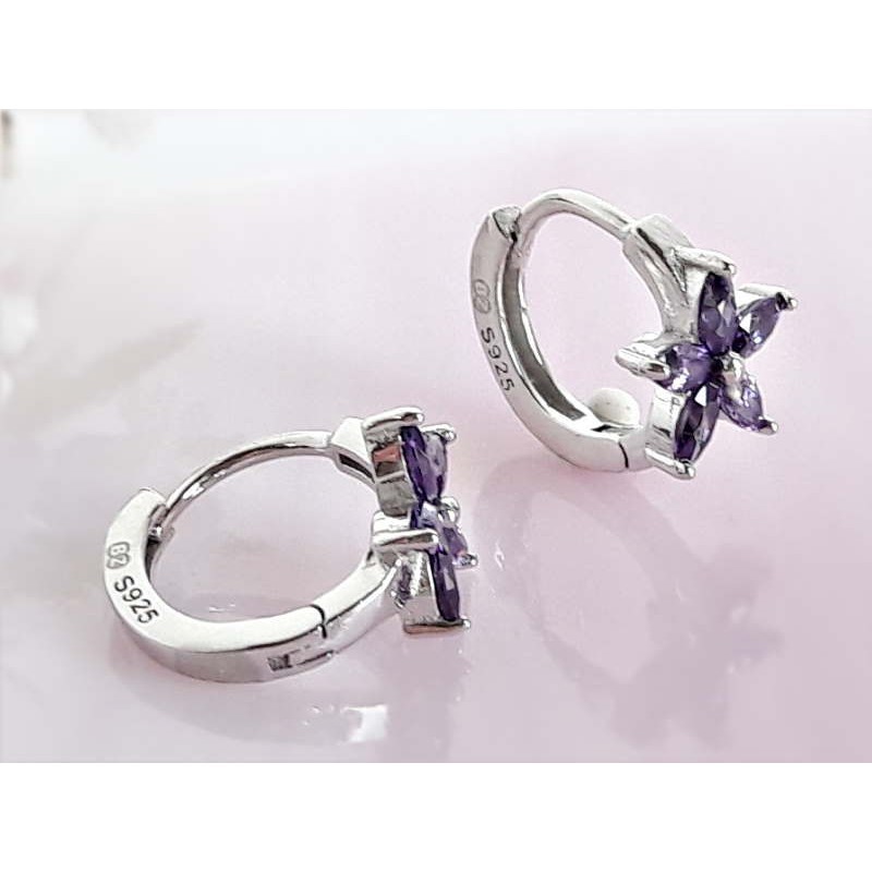 Creolen Ohrringe Silber 925 mit Zirkonia SX92 Creolen Ohrringe Silber 925 mit Zirkonia SX92
