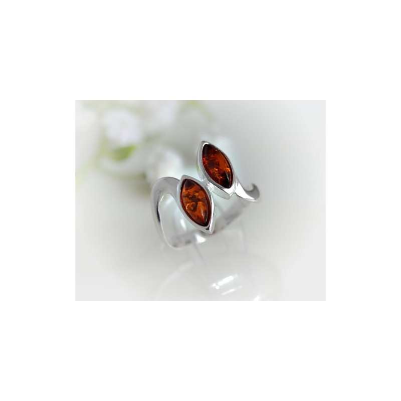 Bernstein Ring 17 - 21mm Silber 925 BR174 Bernstein Ring 17 - 21mm Silber 925 BR174