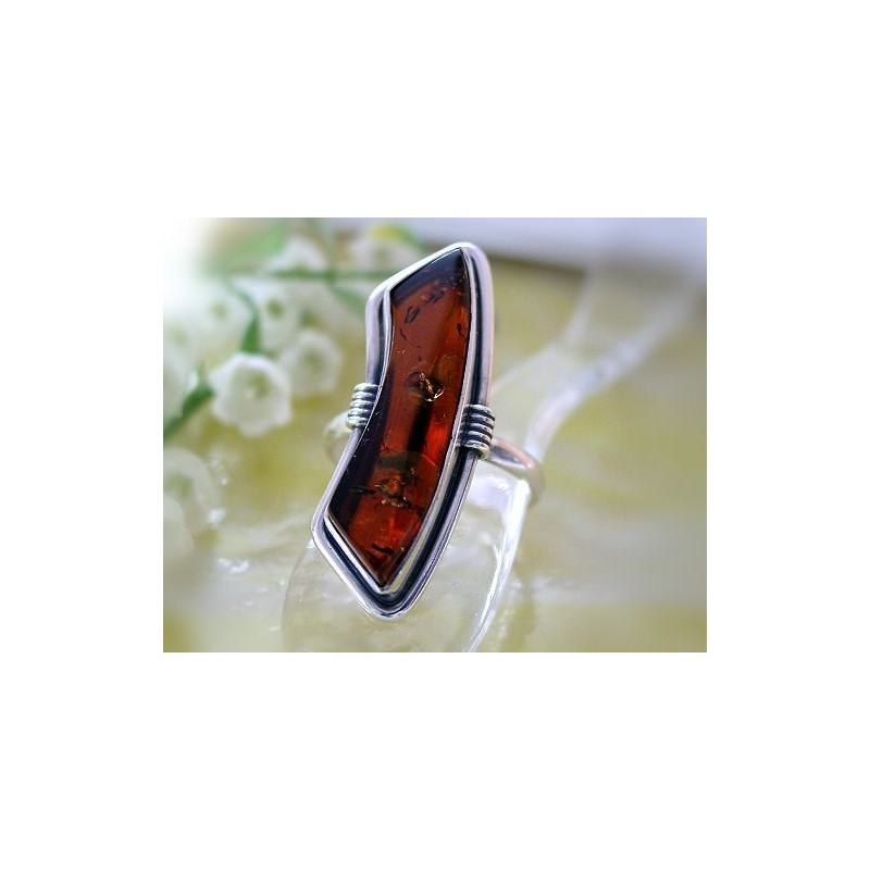 Bernstein Ring 21 mm Silber 925 BK78 Bernstein Ring 21 mm Silber 925 BK78