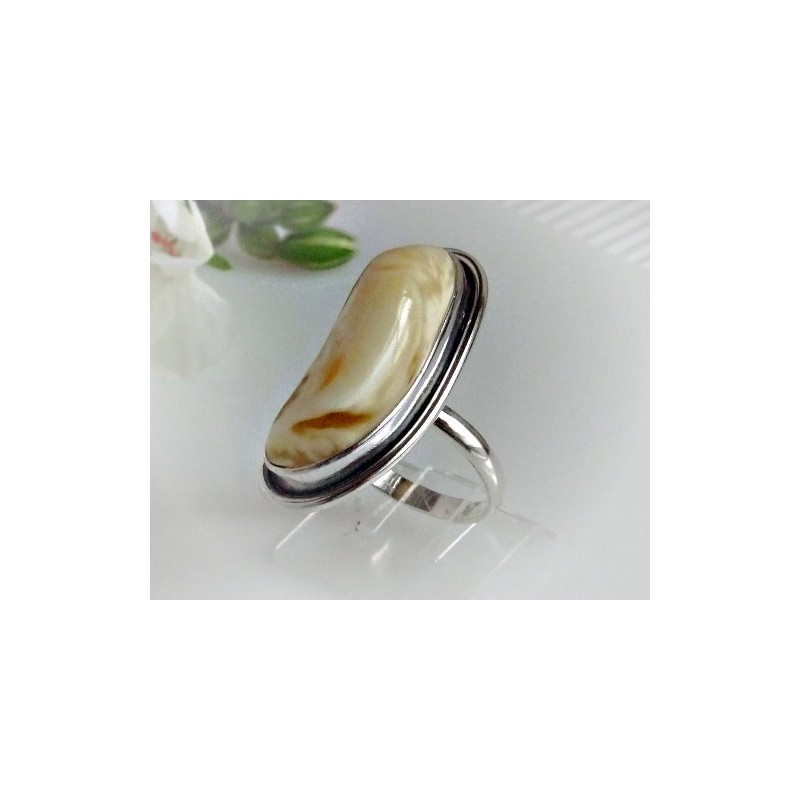 Bernstein Ring 21 mm Silber 925 BR144 Bernstein Ring 21 mm Silber 925 BR144