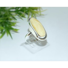 Bernstein Ring 20,5 mm gelb Silber 925 HF06