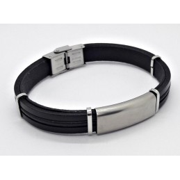 Armband 21 cm Lederarmband schwarz SG180