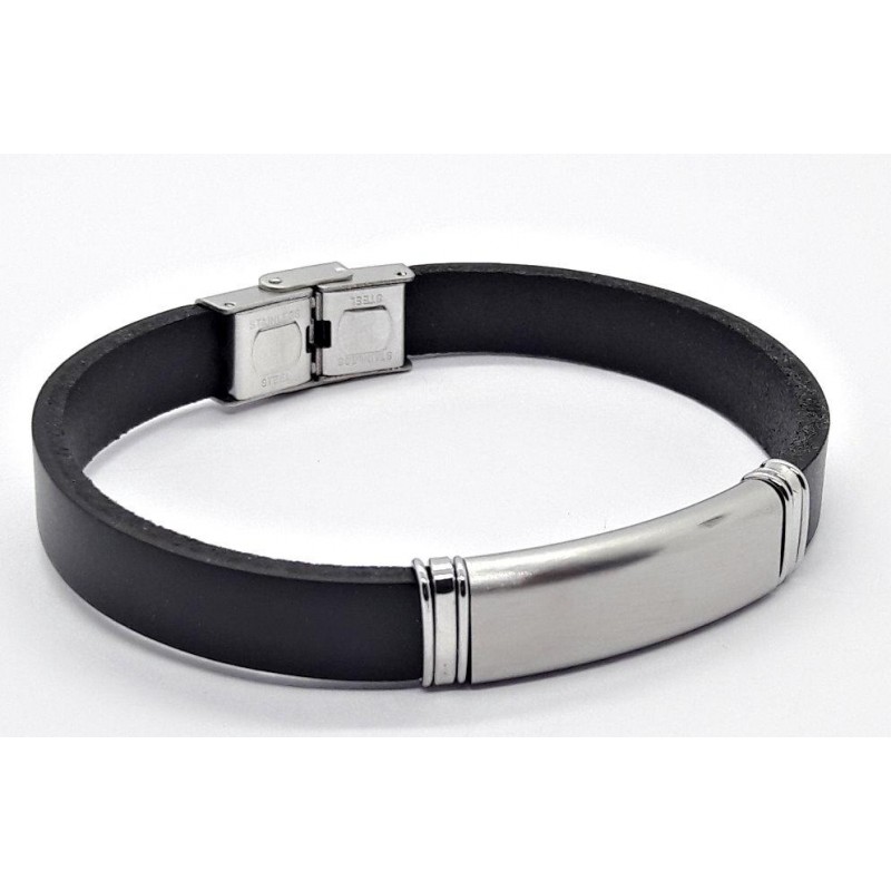 Armband 23 cm Lederarmband schwarz SG178 Armband 23 cm Lederarmband schwarz SG178