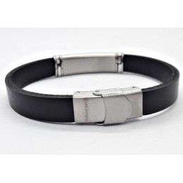 Armband 23 cm Lederarmband schwarz SG178