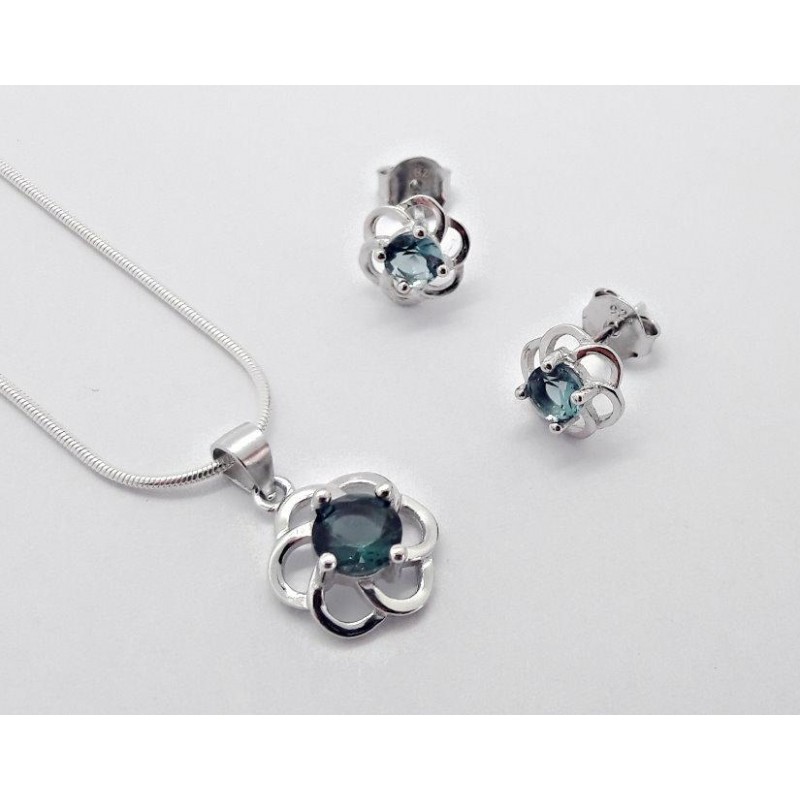 Schmuckset Silber 925 blau SET-127 Schmuckset Silber 925 blau SET-127