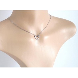 Herz Kette Silber 925 Silberkette 42 cm KB113