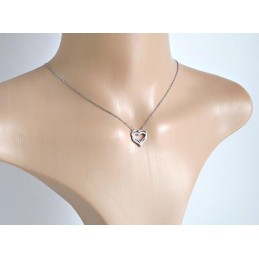 Herz Kette Silber 925 Silberkette 42 cm KB116