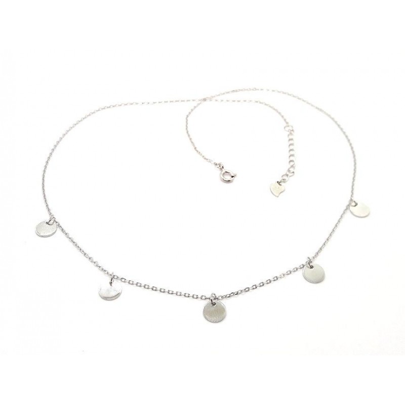 Plättchen Kette Silber 925 Silberkette 42 cm KB111 Plättchen Kette Silber 925 Silberkette 42 cm KB111