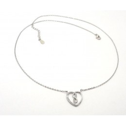 Herz Kette Silber 925 Silberkette 43 cm KB118