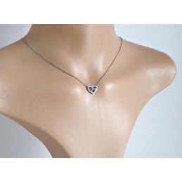Herz Kette Silber 925 Silberkette 42 cm KB120