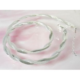 Halskette geflochten 45 cm Silber 925 Silberkette SD109