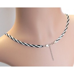 Halskette geflochten 45 cm Silber 925 Silberkette SD110