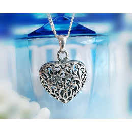 Herz Anhänger 3D Silber 925...