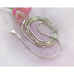 Schlangenkette rund Silber...