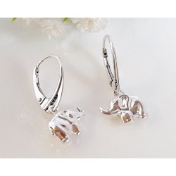 Kinderohrringe Ohrhänger Elefanten 3D Silber 925 AK61