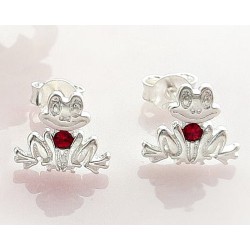 Kinder Ohrstecker Frosch Silber 925 Kinderschmuck AK64
