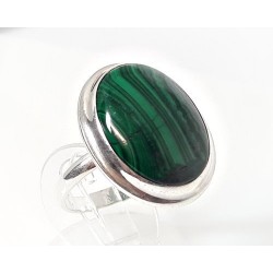 Silber Ring 925 mit Malachit grün SS115