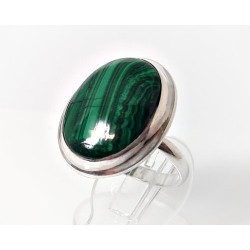 Silber Ring 925 mit Malachit grün SS115