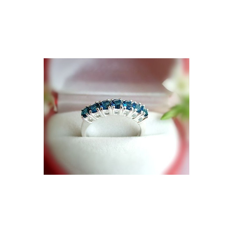 Silber Ring 925 mit synth. Saphir blau SS19 Silber Ring 925 mit synth. Saphir blau SS19