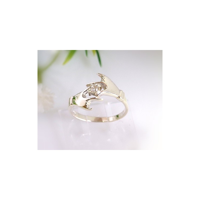 Silber Ring 925 zwei Hände mit Zirkonia SS43 Silber Ring 925 zwei Hände mit Zirkonia SS43