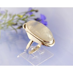 Mondstein Ring 20 mm Silber 925  MT36