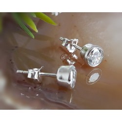 Ohrstecker Zirkonia Silber kaufen| Damen Ohrstecker Silber 925