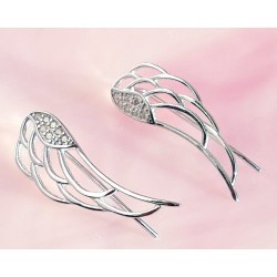 Ohrstecker mit Zirkonia Silber 925 Ohrringe Engelsflügel SM90