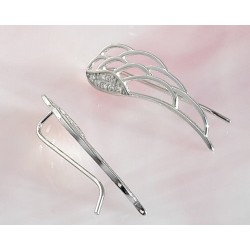 Ohrstecker mit Zirkonia Silber 925 Ohrringe Engelsflügel SM90
