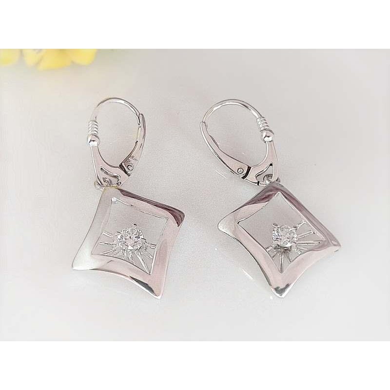 Ohrhänger mit Zirkonia Silber 925 Ohrringe SM57 Ohrhänger mit Zirkonia Silber 925 Ohrringe SM57