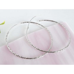 Creolen mit Muster Ø 30-60 mm Ohrringe Silber 925 SC247