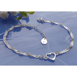 Armband mit Herz Silber 925 17,5 - 20 cm SG164