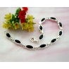 Onyx Armband 20 cm Silber 925 SE09
